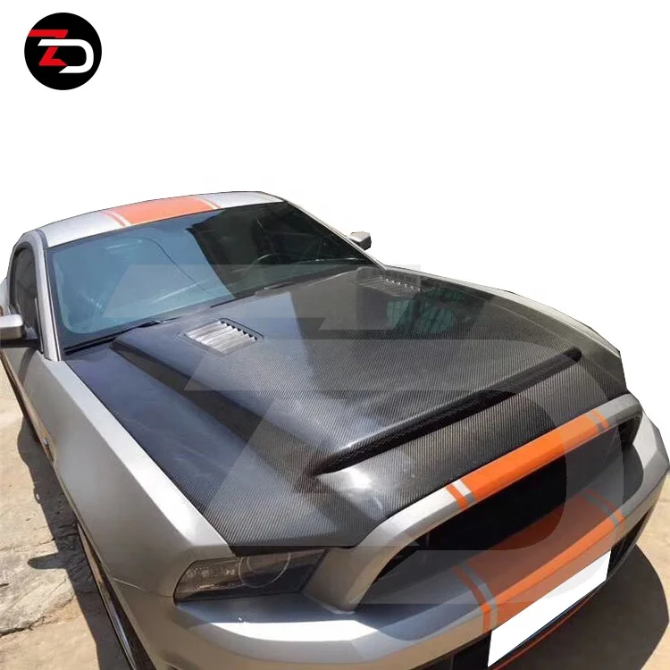2008-2014 Carbon Fiber Engine Hood With Air Intake For Mustang GT500 Bonnet