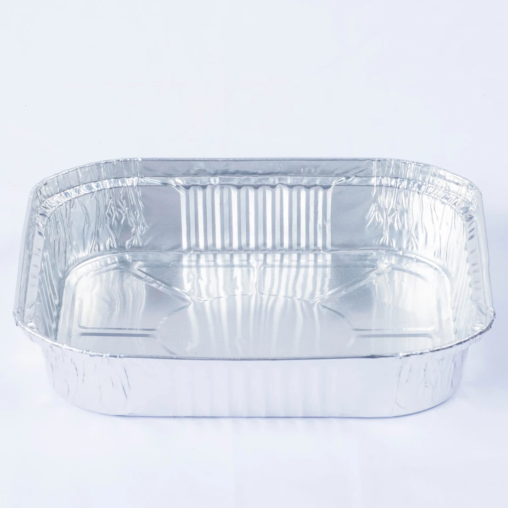 Cheap Silver Aluminium Foil Container 880ml Fast Food Storage Container Aluminum Foil Tray