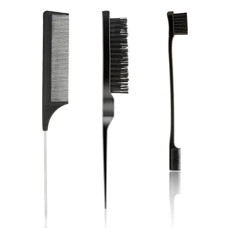 FYD Professional Salon Hair Styling Comb Set Boar Bristle Hair Comb Rat Tail Comb Kits