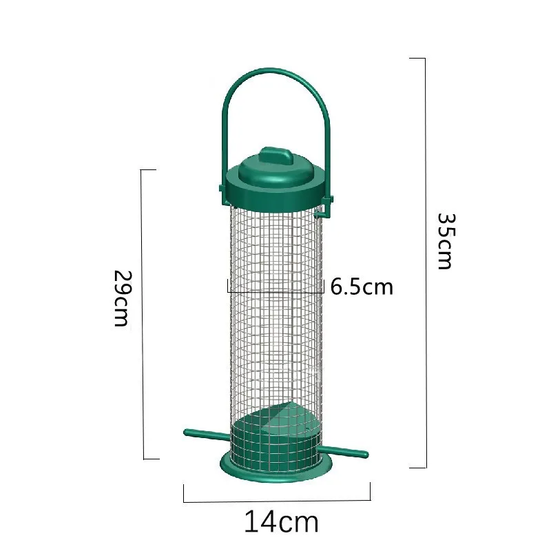 LM0007B Outdoor iron mesh bird feeder Suspended automatic bird feeder Metal bird tools Outdoor animal products