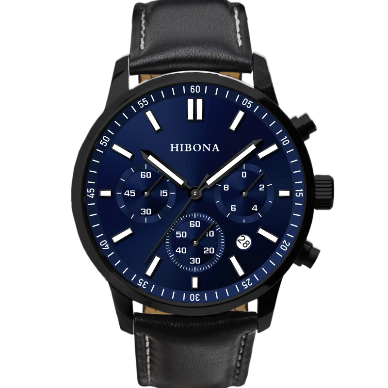 Top Brand Luxury Ronda 5030D Chronograph Wrist Watch 5ATM Waterproof Steel Reloj Quartz chronograph watch men