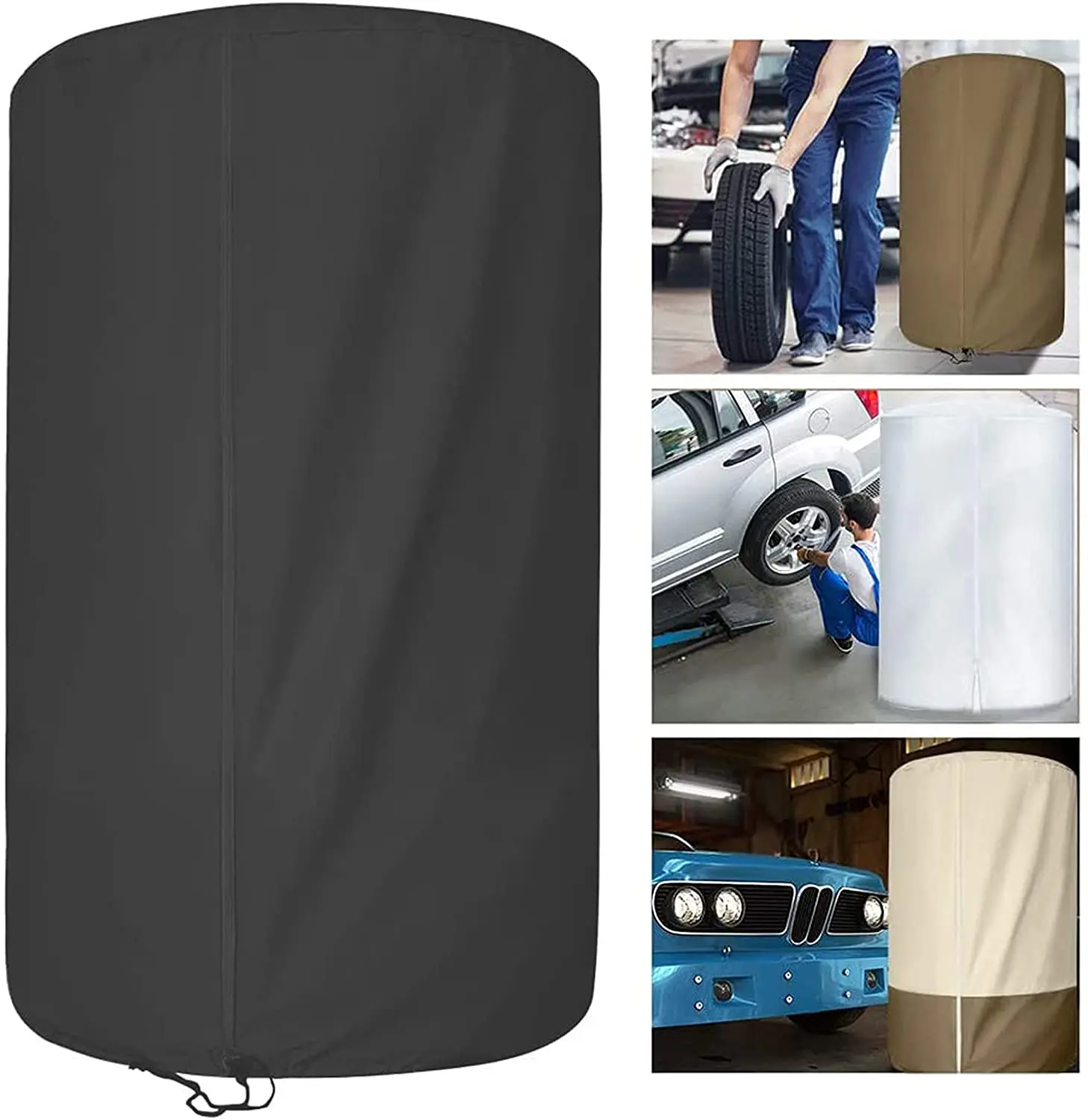 Tire Cover Waterproof Durable Tire Storage Bag Car Spare Tire Cover Oxford Polyester Fabric Cover Suit for Jeep,Trailer,RV,SUV,T
