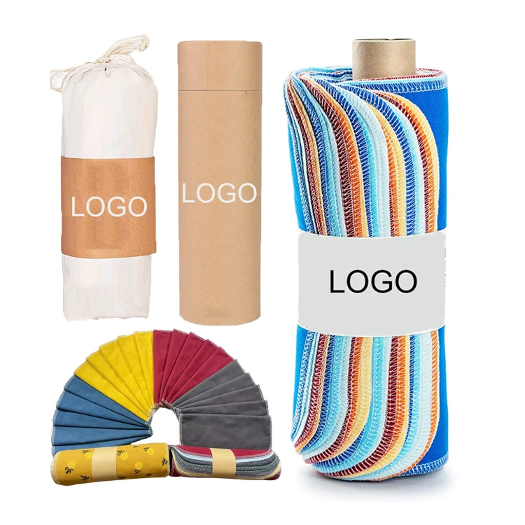 High Quality Paperless Towel Unpaper Organic Cotton Reusable Ecofriendly Unpaper Towels for Kitchen Car Wash OEM Digital Print