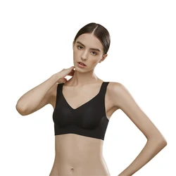 Women Invisible Latex bra Underwear Laser Cut Wireless Sujetador sin costura Ladies Ice Silk Seamless Bralette Sports Bra