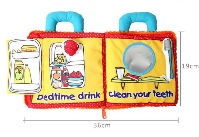 soft fabric children intelligence development 3D baby cloth book baby busy book fun baby toys