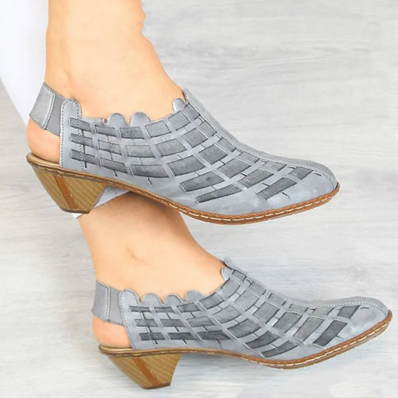 Women  Gladiator Summer Sandals Fashion Stitching Ladies Heel Sandals Female Casual Wedges Sandals Sandalias Mujer