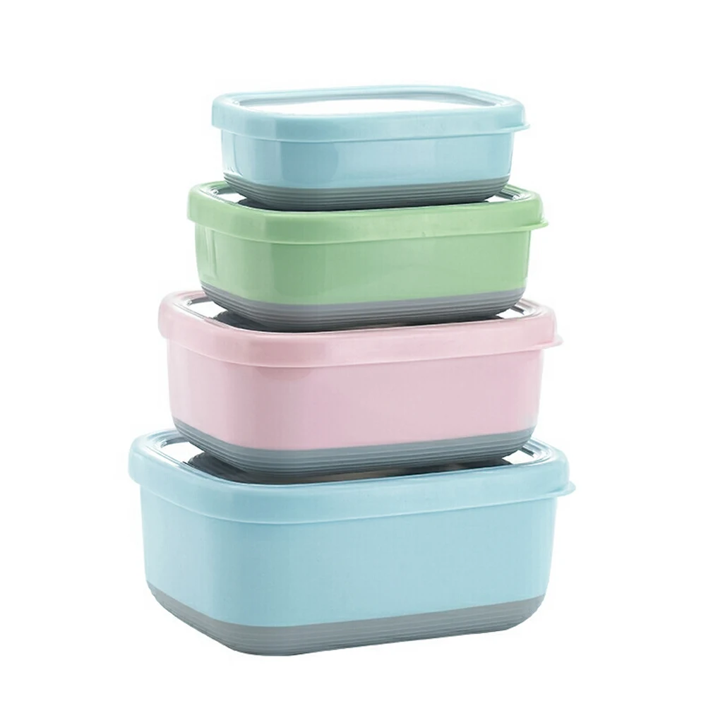 Colorful Printed Stainless Steel Lunch Box Vacuum Insulated Pot  Lunch Keeper Jar Food Containers
