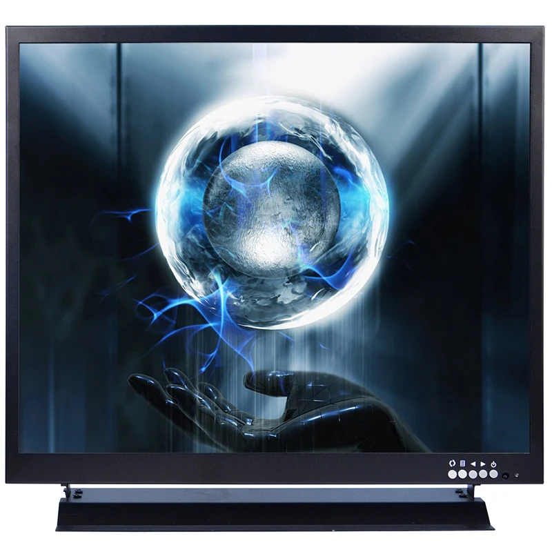 
15 17 19 Industrial Metal Shell CCTV LED Monitor Square Wall Mount CCTV Monitors 15 Inch For Supermarket Security System 