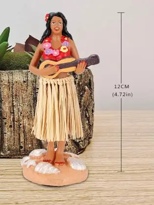 Hula Girl Dashboard Bobbleheads for Driver Dashboard Decorations Collection Figurines Gifts for Home Decoration Mini Size Doll