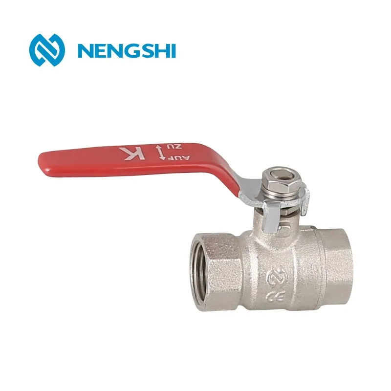 Латунный шаровой кран с внутренней резьбой и полным отверстием PN25 со стальной ручкой 1/4-2 1/2 дюйма, Одобрено CE и ACS