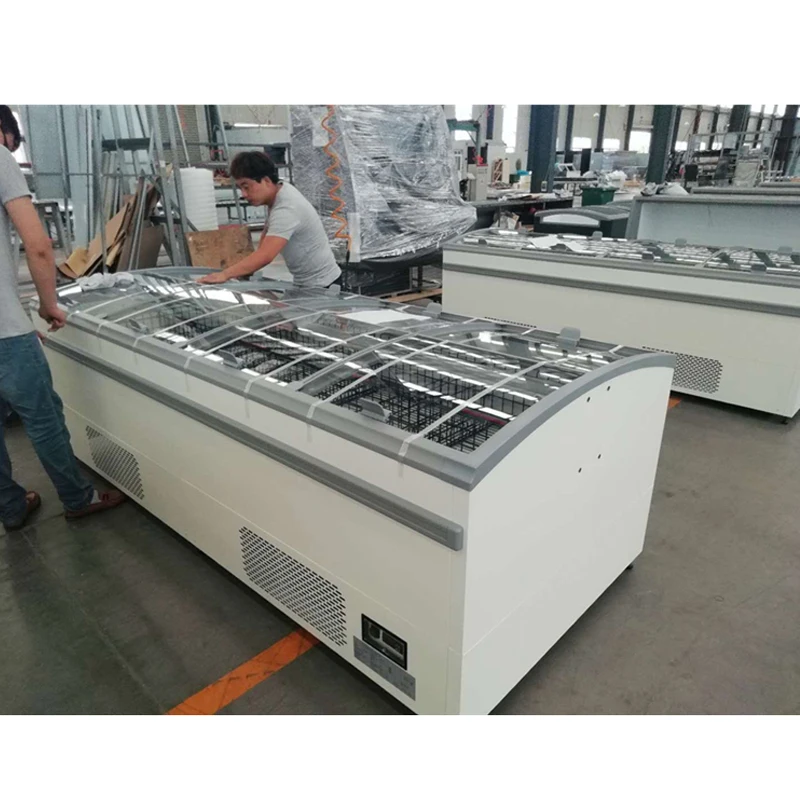 wholesale commercial supermarket display small island freezer series