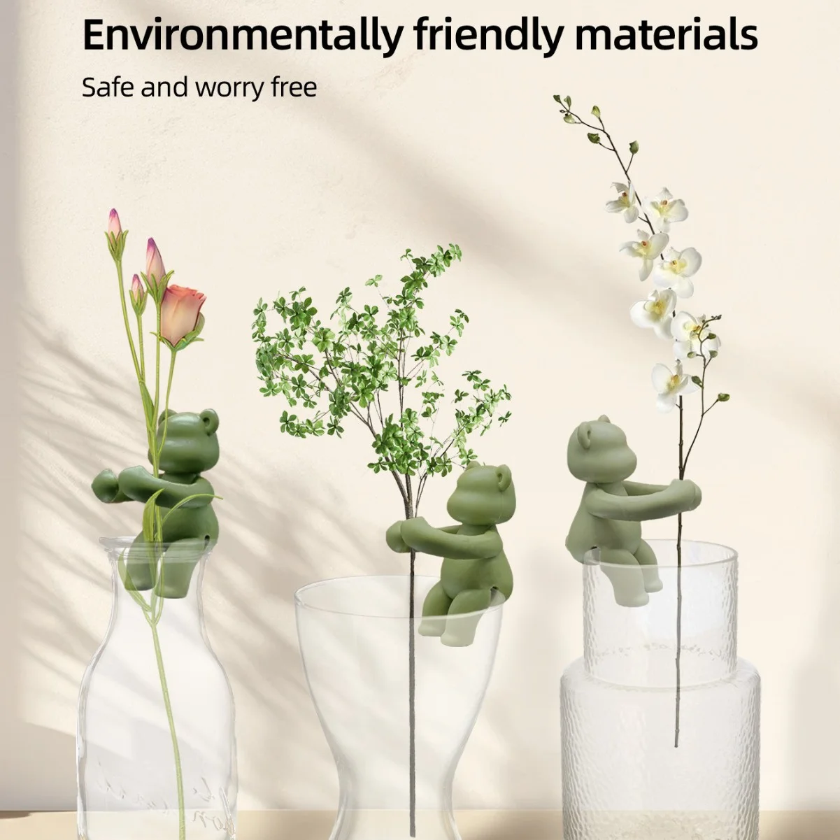 assisted reproduction partner glass vase a set green plant decoration flowerpot decoration plant bracket and glass vase