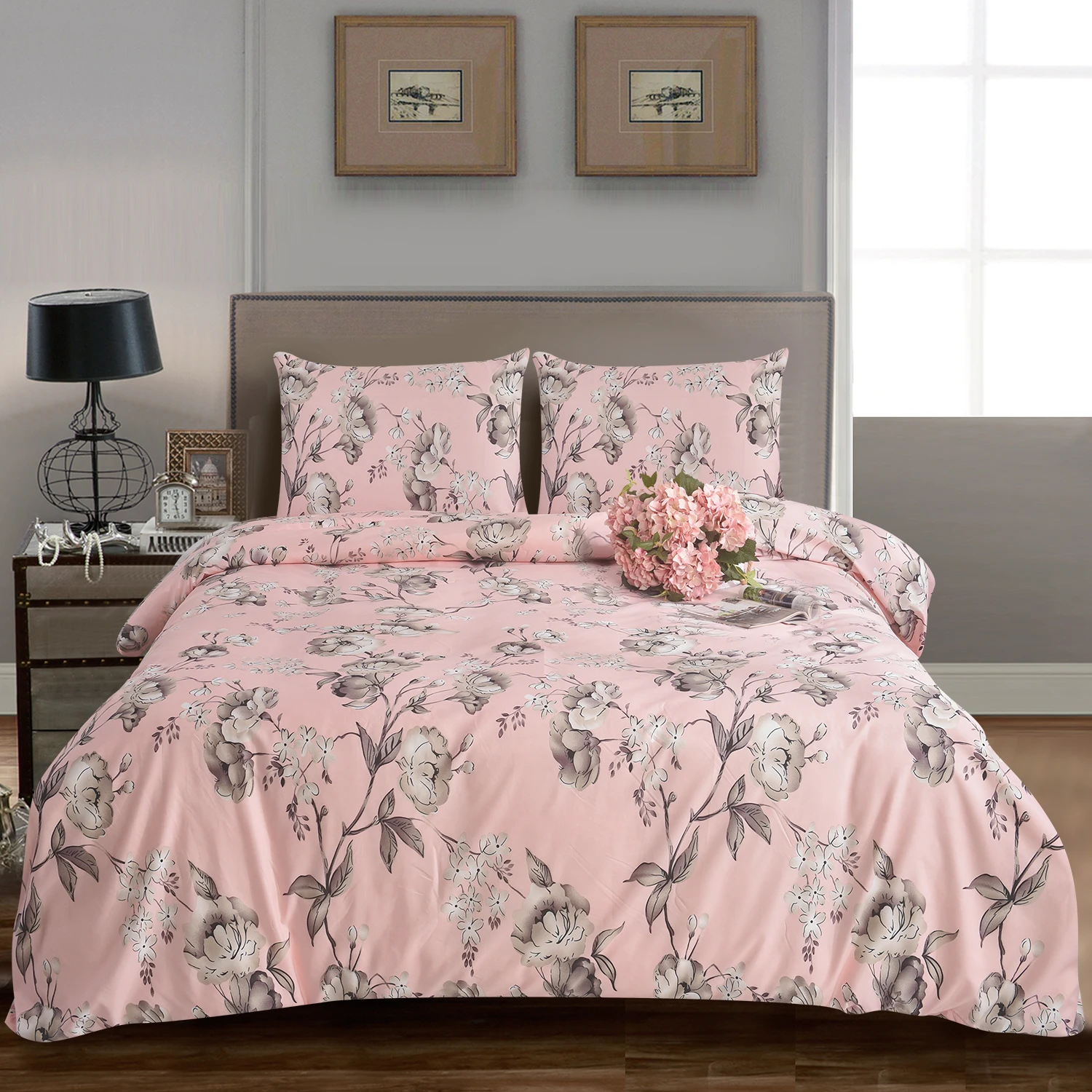 Low Priced Factory 100% Cotton Printed Bedding Set Bed Sheets And Down Duvet Covers French Fabric Bed Sheets