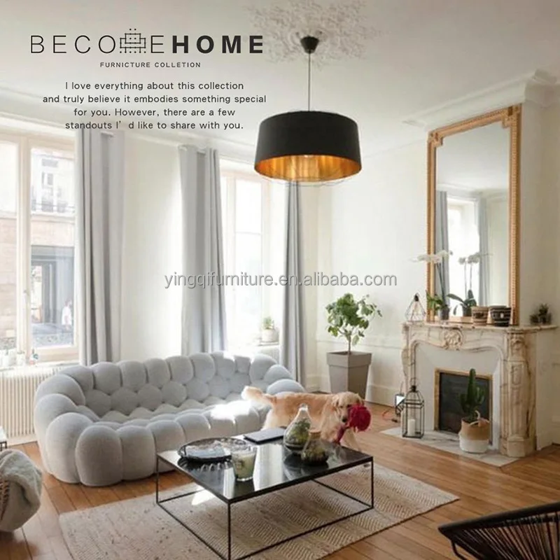 Modern Luxury Curved Honeycomb colorful bubble couch   Sofa Designer set for living room