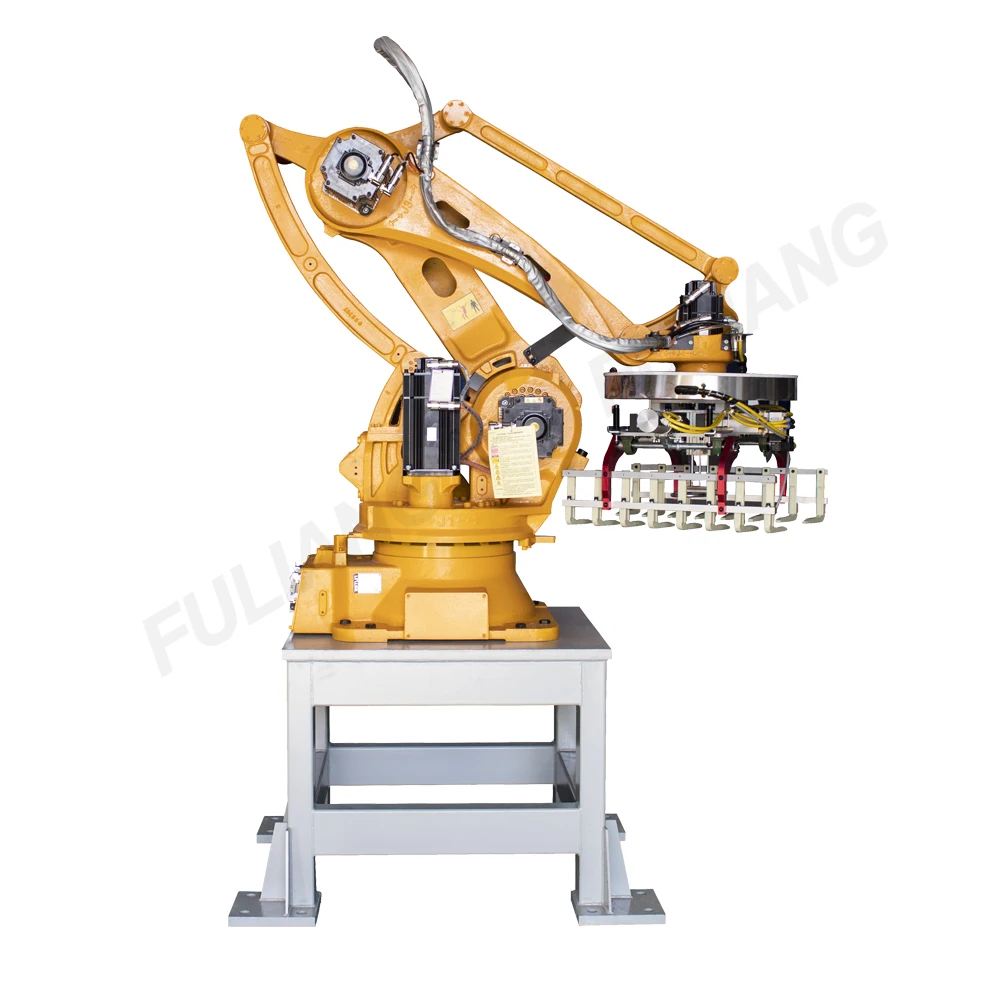END-OF-LINE ROBOTIC 20kg to 50kg bags palletizing 4 axis robot palletizer for pallet pattern stacking