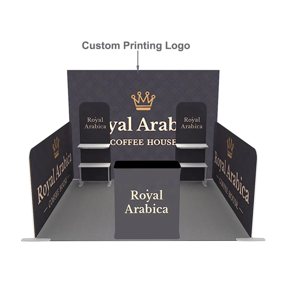 10ft Advertising Seg Fabric LED Backlit Tradeshow Expo Portable Trade Show Display Pop Up Booth