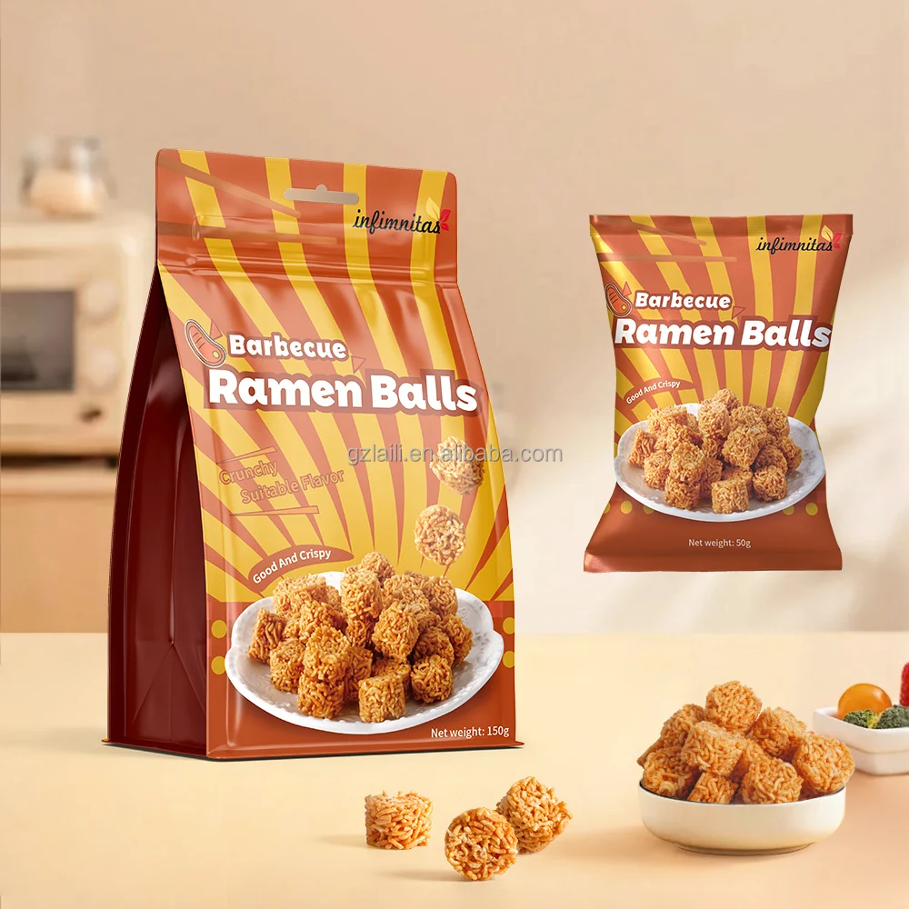 Direct from Factory Korean Fried Crispy Ramen Chips Customizable Bag Instant Noodle Snack