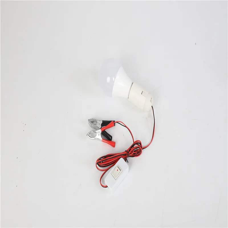 12v bulb light E27 With 2 m wire and switch button for night market lighting
