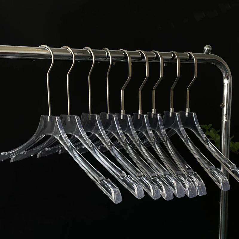 2024 Popular Clear Plastic Garment Organizer Through Benzene Saving Empty Acrylic Hanger