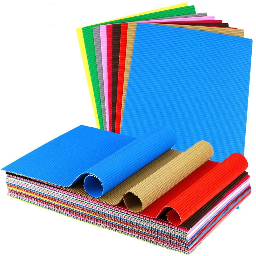 
50*70cm colorful Corrugated Paper Kid Scrapbooking Craft Supplies 