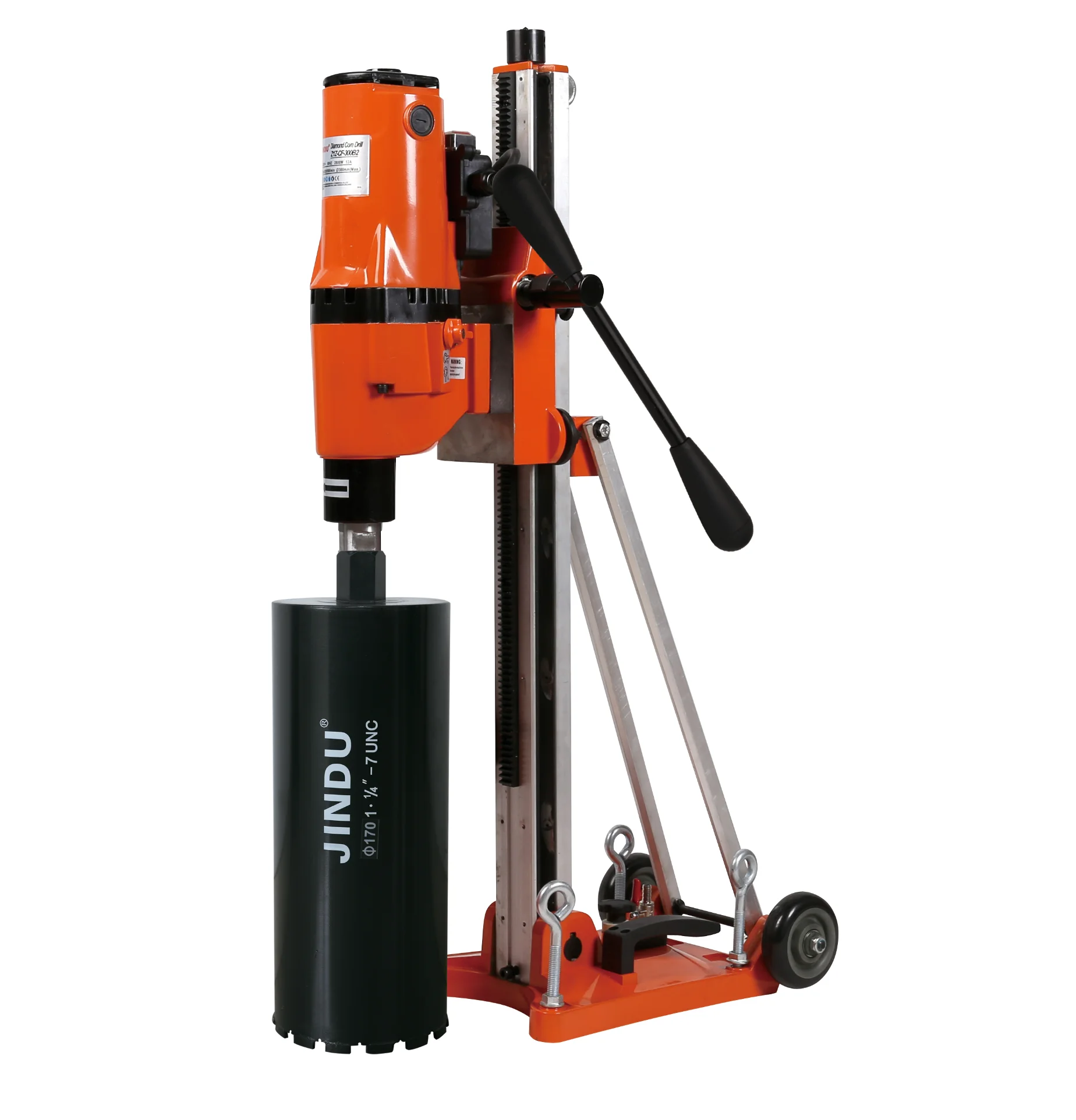 Excellent Quality 2800w Diamond Concrete Core Power Drill Machine Rig With Vacuum Base And Tilting Angle Bracket