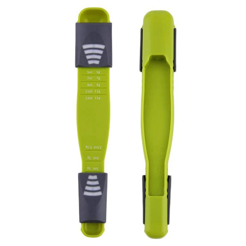 Регулируемые двухстороние Пластиковые мерные ложки с набором мерных ложек