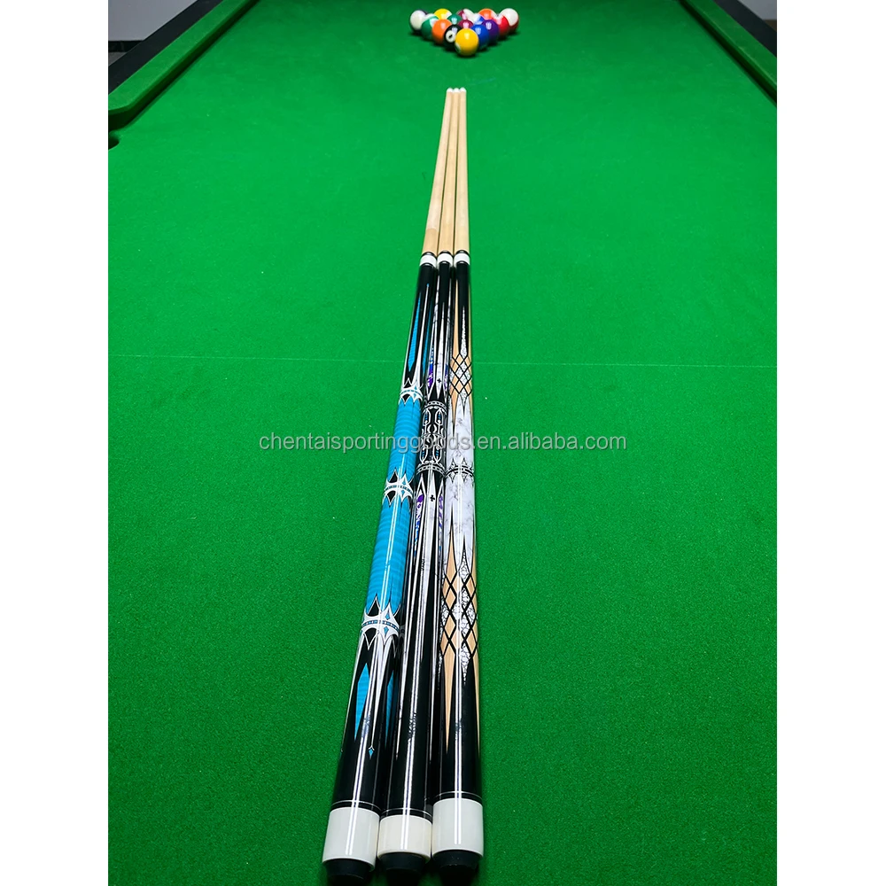 Factory Sale Made in China Billiards Pool Cue 1/2 Joint 145cm Pool Cue 13mm Tip Size Hard Maple Material Snooker Pool Cue