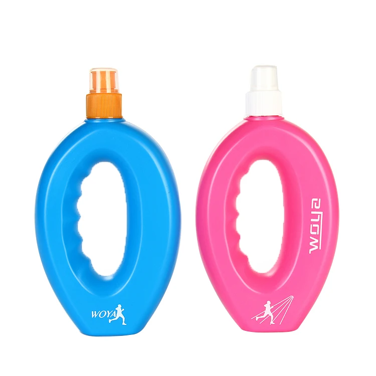 Unique Shaped Plastic 500ml kid Food safety grade running water bottle