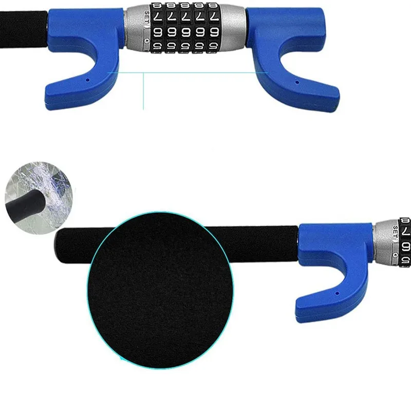 Универсальный замок на рулевое колесо, регулируемая защита от кражи, Телескопическая длина, Комбинированный Замок на рулевое колесо