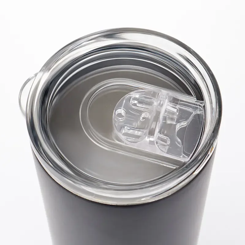 Stainless Steel 20oz Sublimation Tumbler Cups Skinny Tumbler Water Bottle with Straws