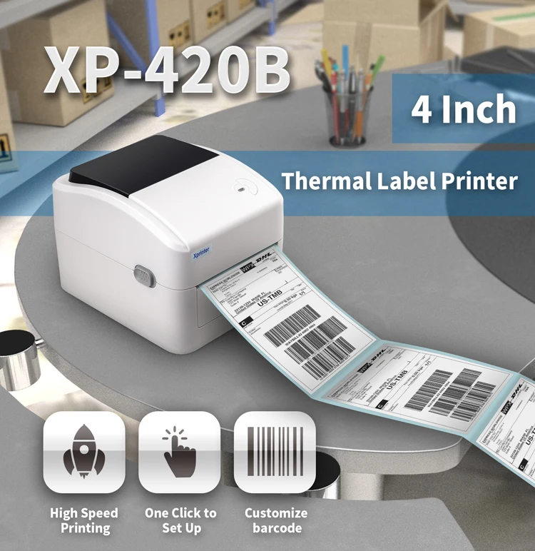 Xprinter этикетки наклейки XP-420B рулон в 4x6 штрих-код термодоставка принтер