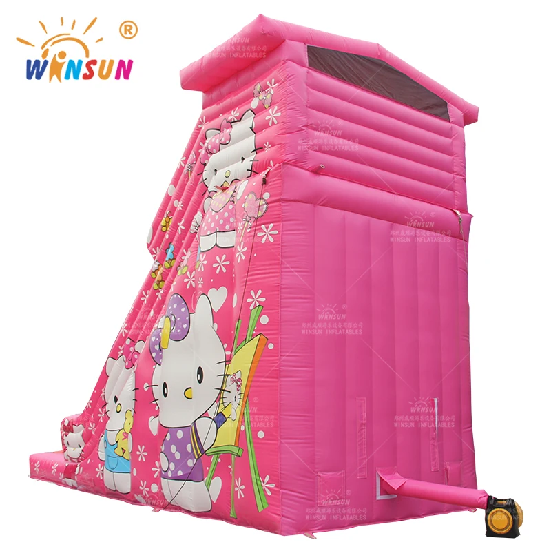 kitty Inflatable Slide pink inflatable kitty slide for girls outdoor inflatable dry slides