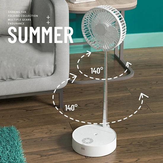 Latest Folding Telescopic Mini Fan USB Rechargeable Desk Fan Portable Small Fan For Home Office Outdoor Activity
