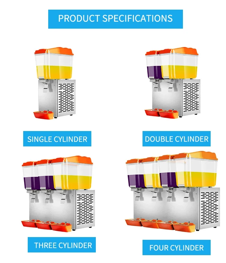 Heavybao Commercial Fruit Juice Dispenser Automatic Hot/Cold Drink Beverage Dispenser for Catering Electrical Drinks Beverages