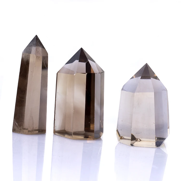 Hot sale high quality natural crystal smokey quartz tower points