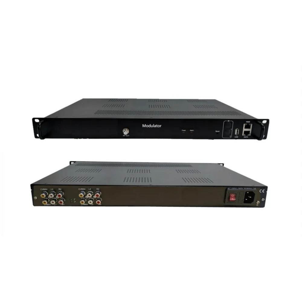 4/8 AV to RF CVBS Encoder Modulator DVB-C DVB-T ISDBT ATSC MPEG-2 SD Encoder Modulator