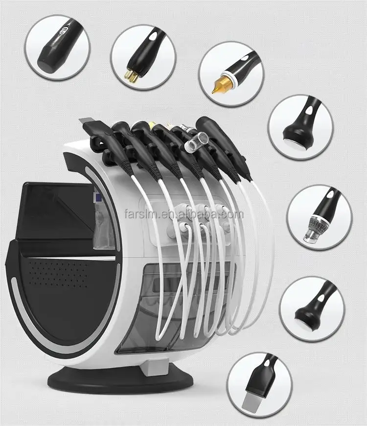 Black Ice Blue Hydraskin 7 In 1 Small Bubble Machine For Deep Cleaning Vacuum Blackhead Remover Skin Analyzer Aqua Peeling