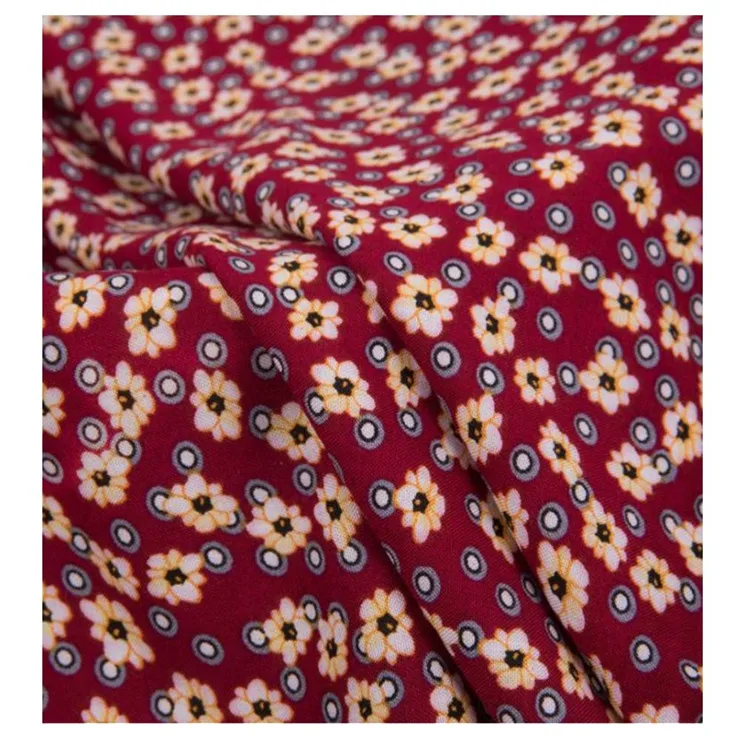 
China wholesale floral printed fabric 100% viscose rayon material for female nightwear 