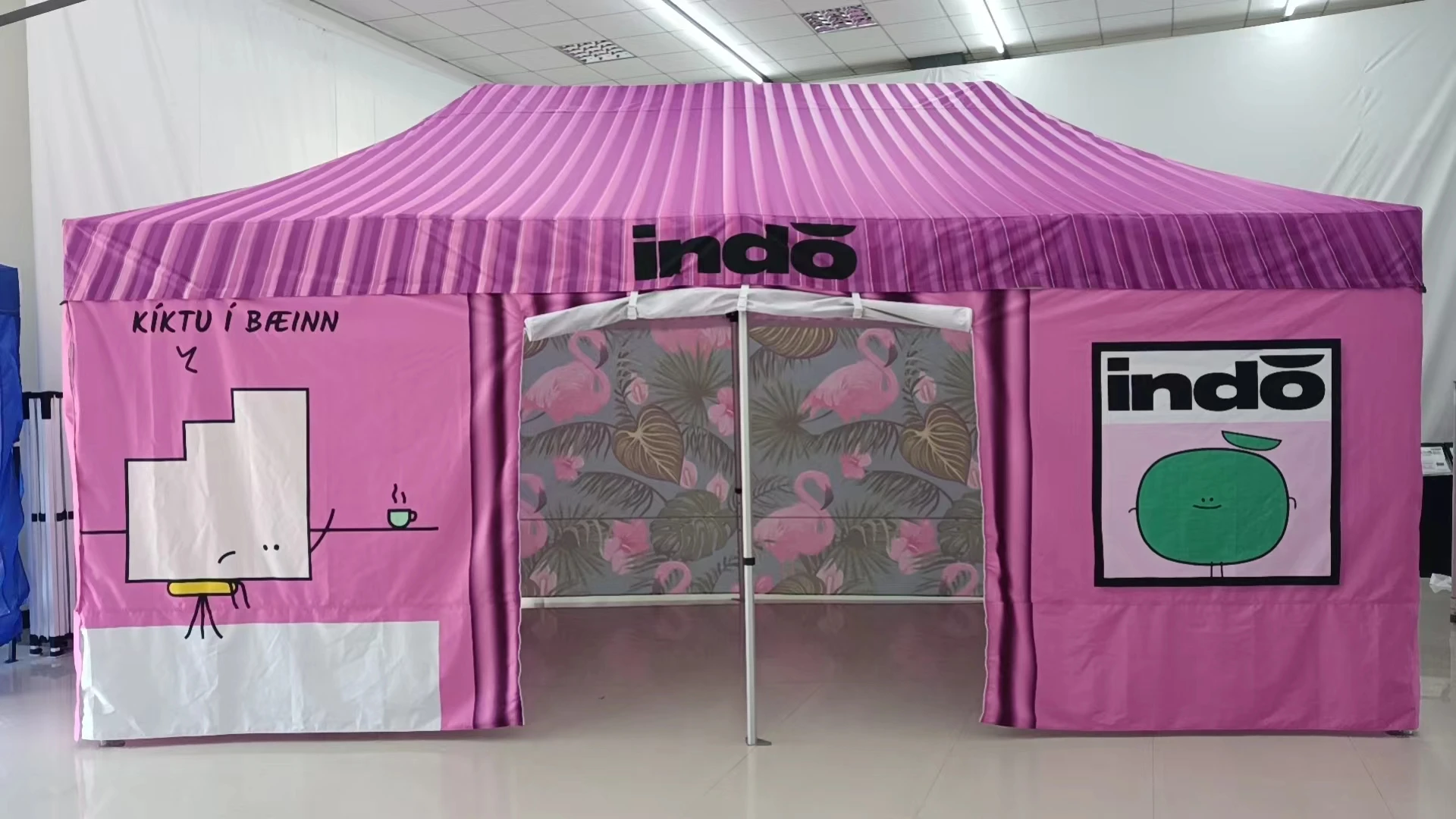 4X8M Large Folding Tent With Pvc Window gazebo And Roll Up Door Sidewall canopy