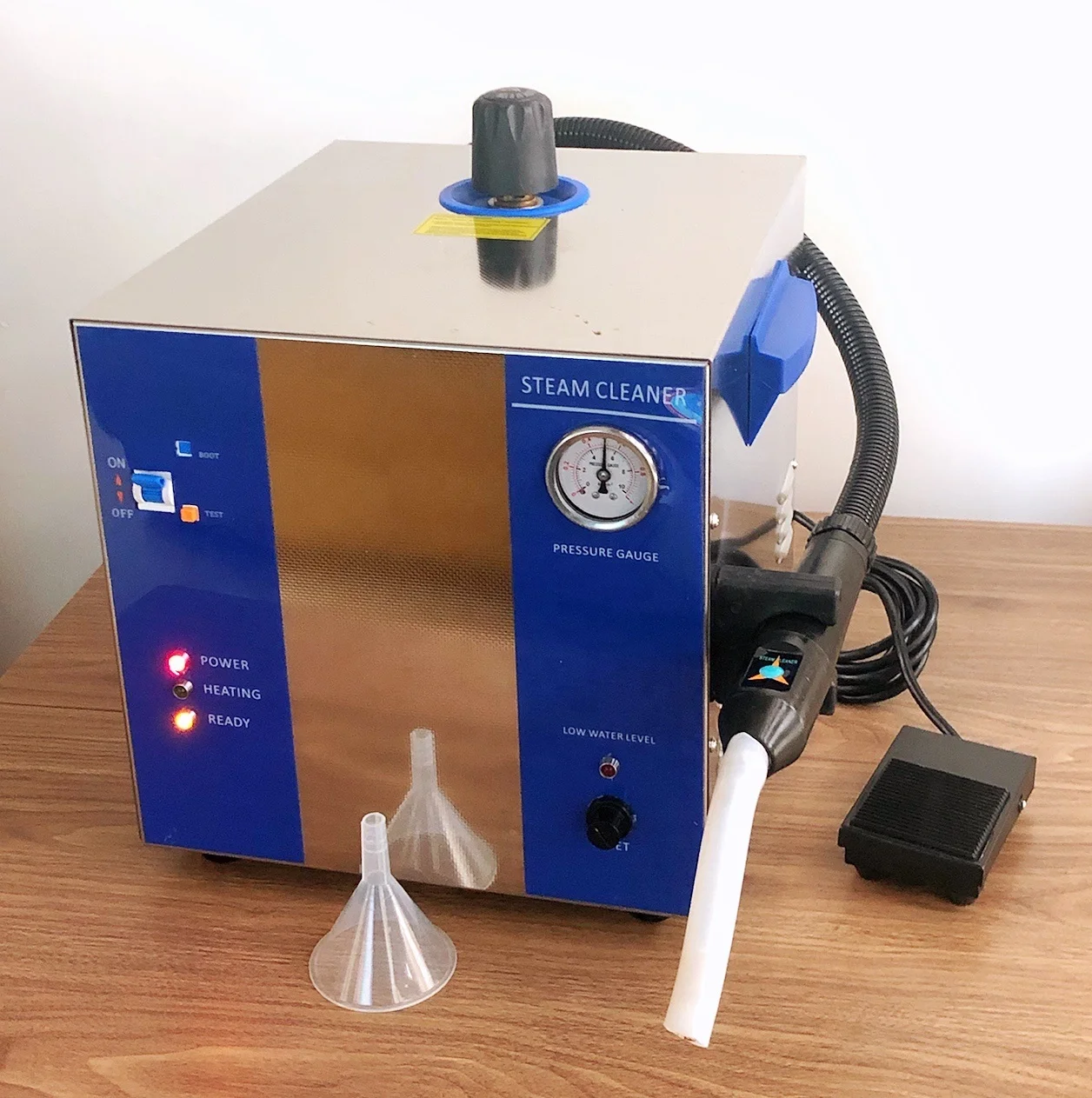 High quality robust built stainless steel case 5 bar steam pressure 2 litre boiler easy operate desktop jewellery Steam cleaner