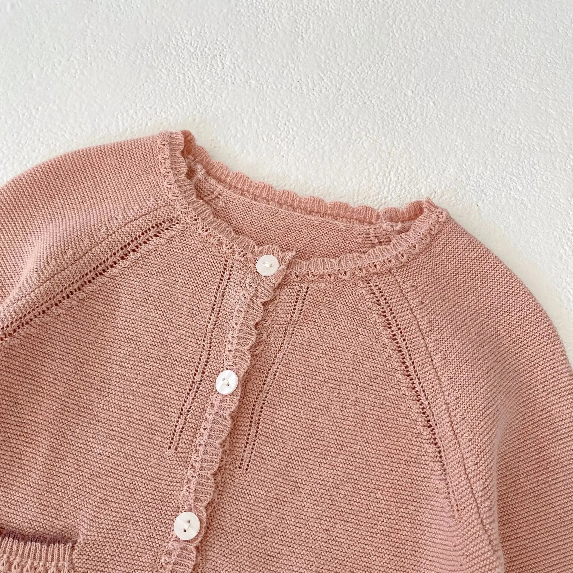 Hot selling Newborn Baby Coat Infant Knitted Cardigan Long Sleeve Clothing Newborn Pocket Coat Autumn Baby Knitwear