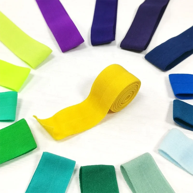 CQ Wholesale 5mm Soft Comfortable Elastic Nylon Spandex Hemming Tape Colorful Webbing for Jacket Cuffs and Intimates