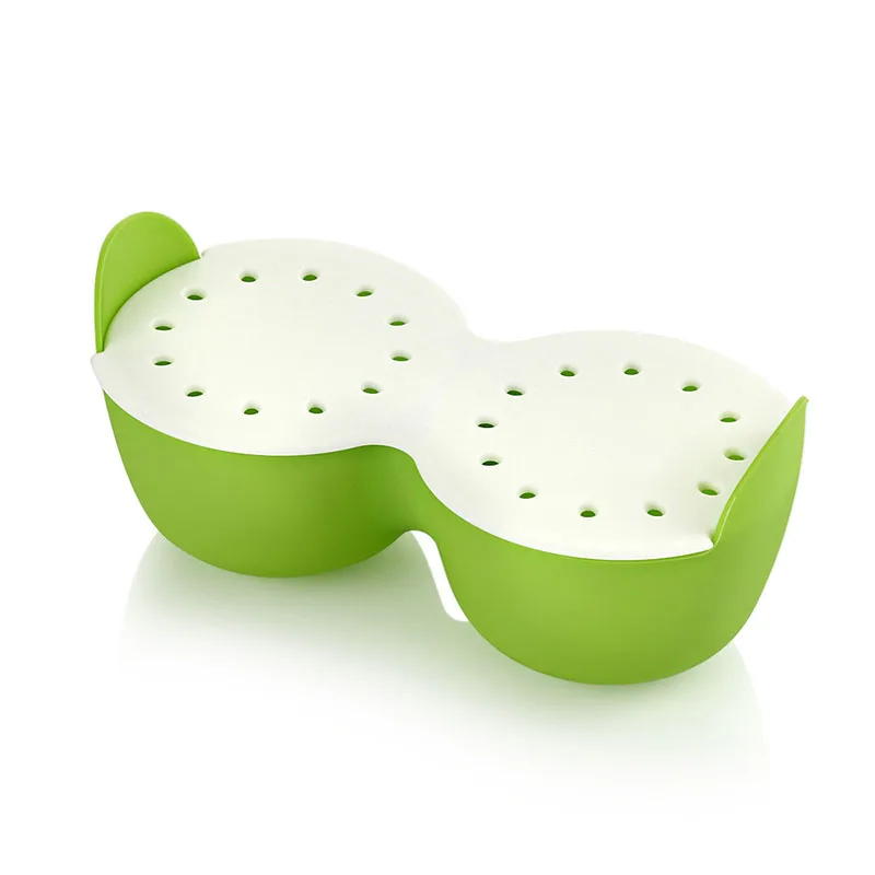 Многофункциональная кухонная силиконовая чашка для яиц 2 головки