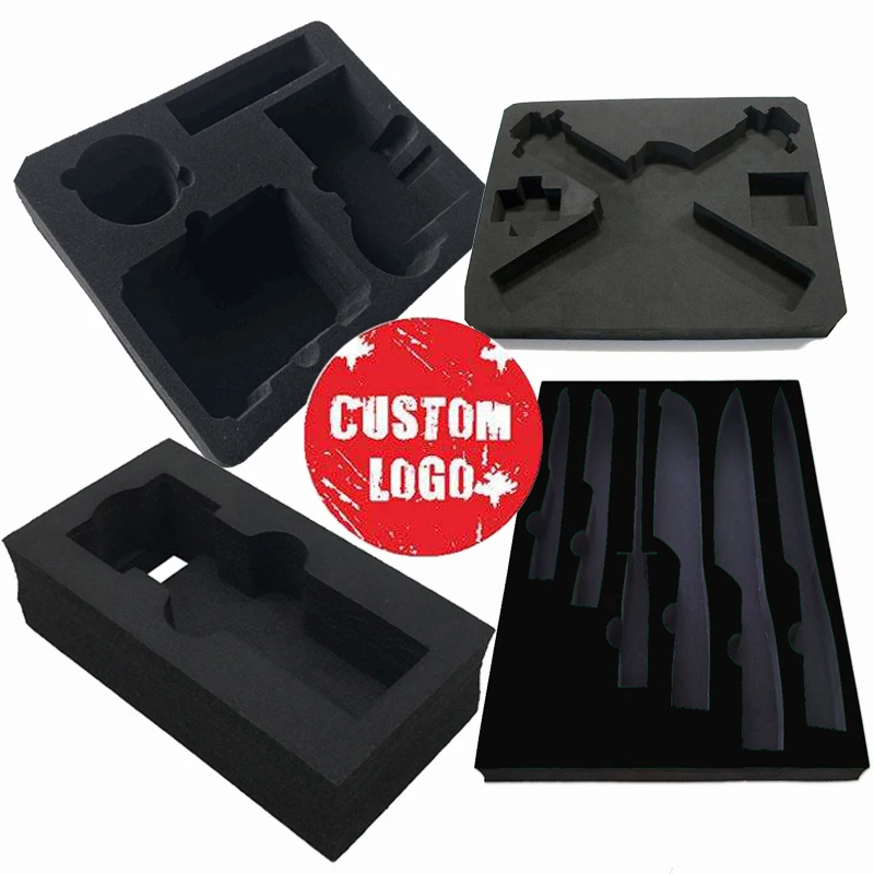 2024 new design high quality eva foam cutting packaging sharp edge protector velvet ring display box tray EVA foam inserts green