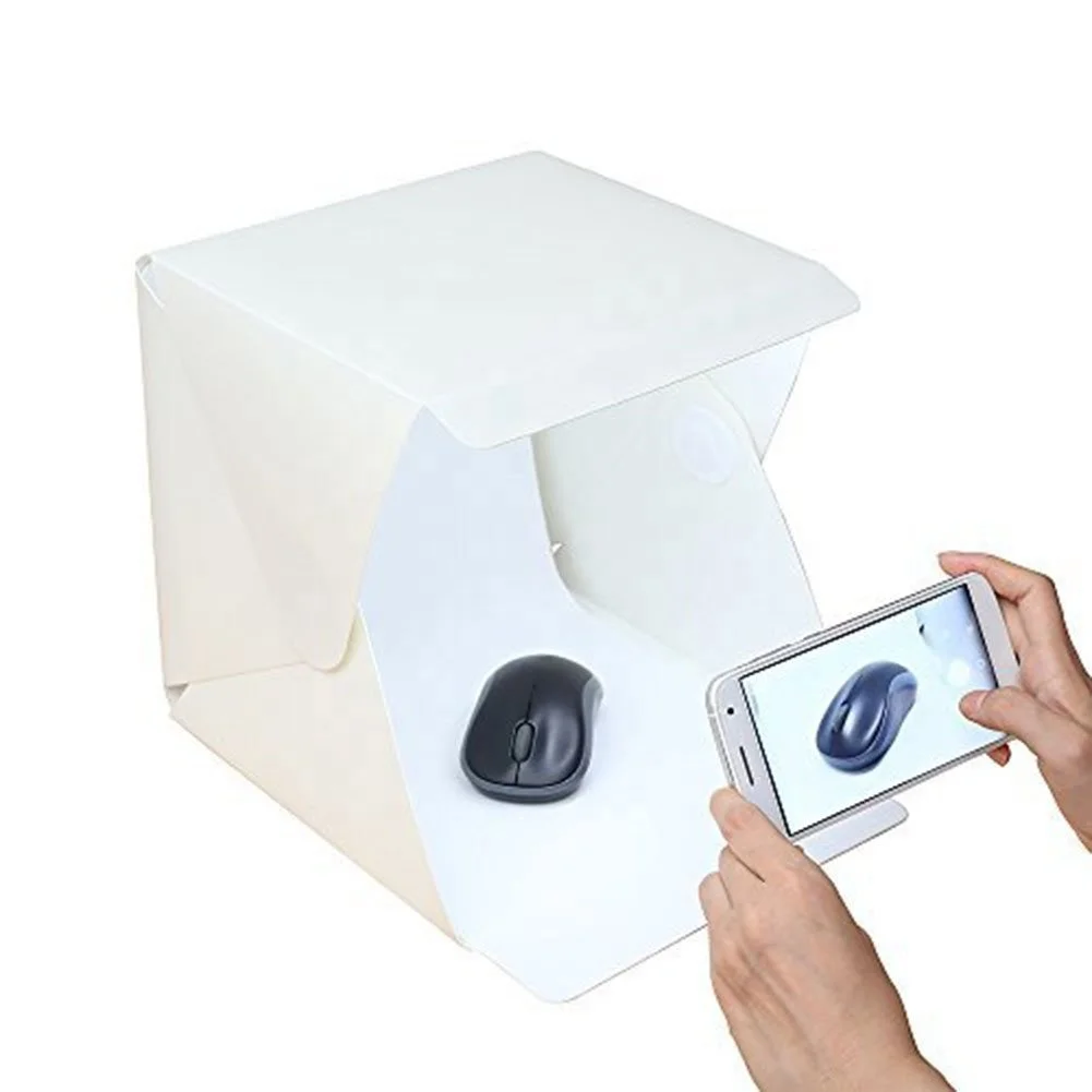 Folding Lightbox 20/30/40cm Photography Photo Studio Tent LED Box Background Kit USB Mini Light for DSLR Camera