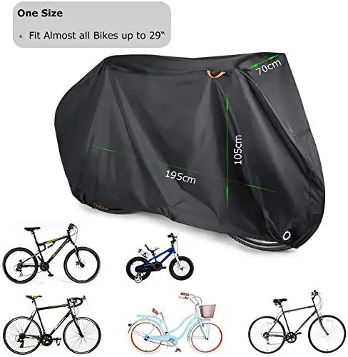 Heavy Duty 600D Waterproof Bicycle Cover Outdoor Dustproof Tearproof Bike Cover