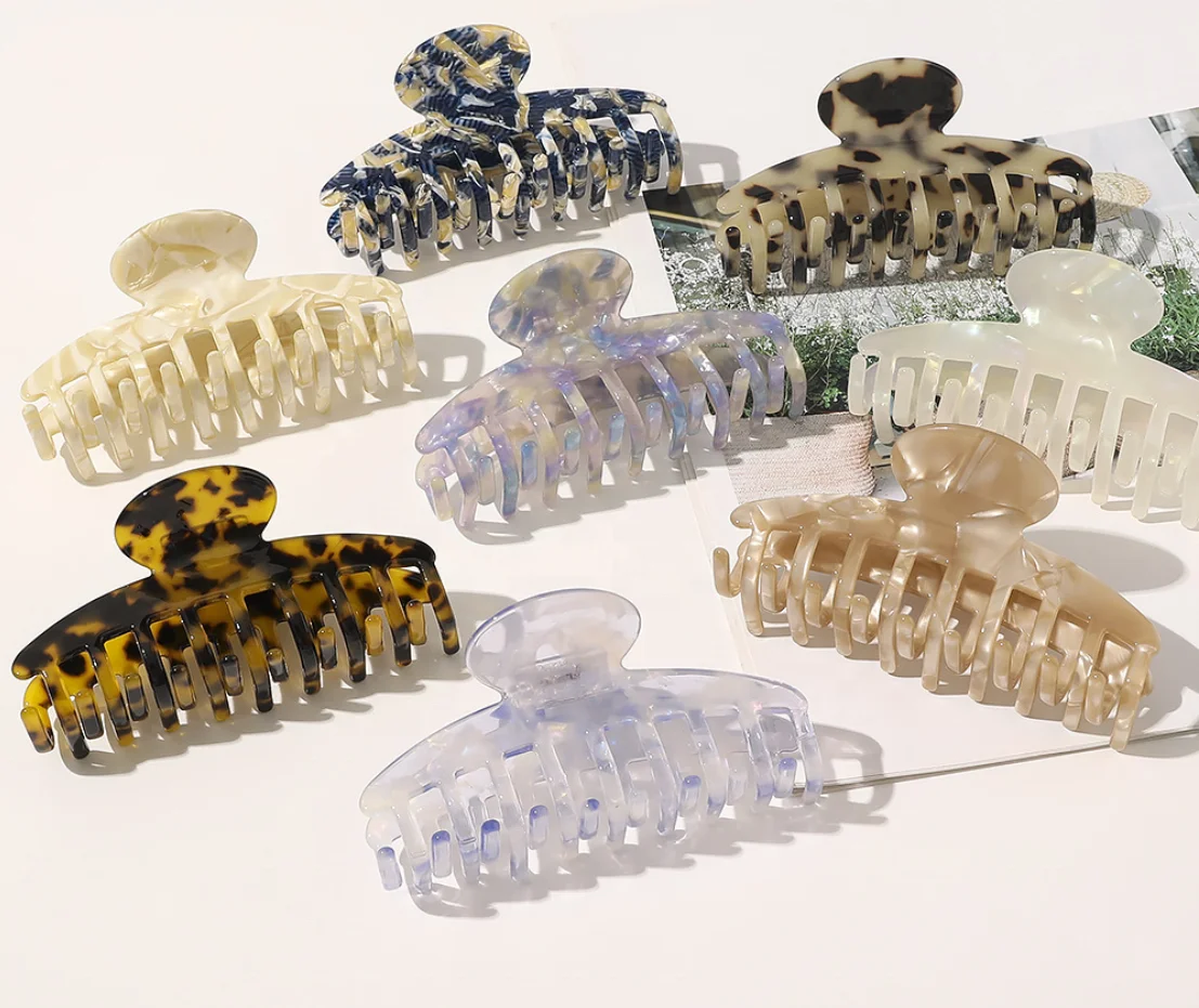 Private Label Thick Hair Large Hairpin Black Sectioning Alligator hair clips Duckbill Clips Hair Styling Clips