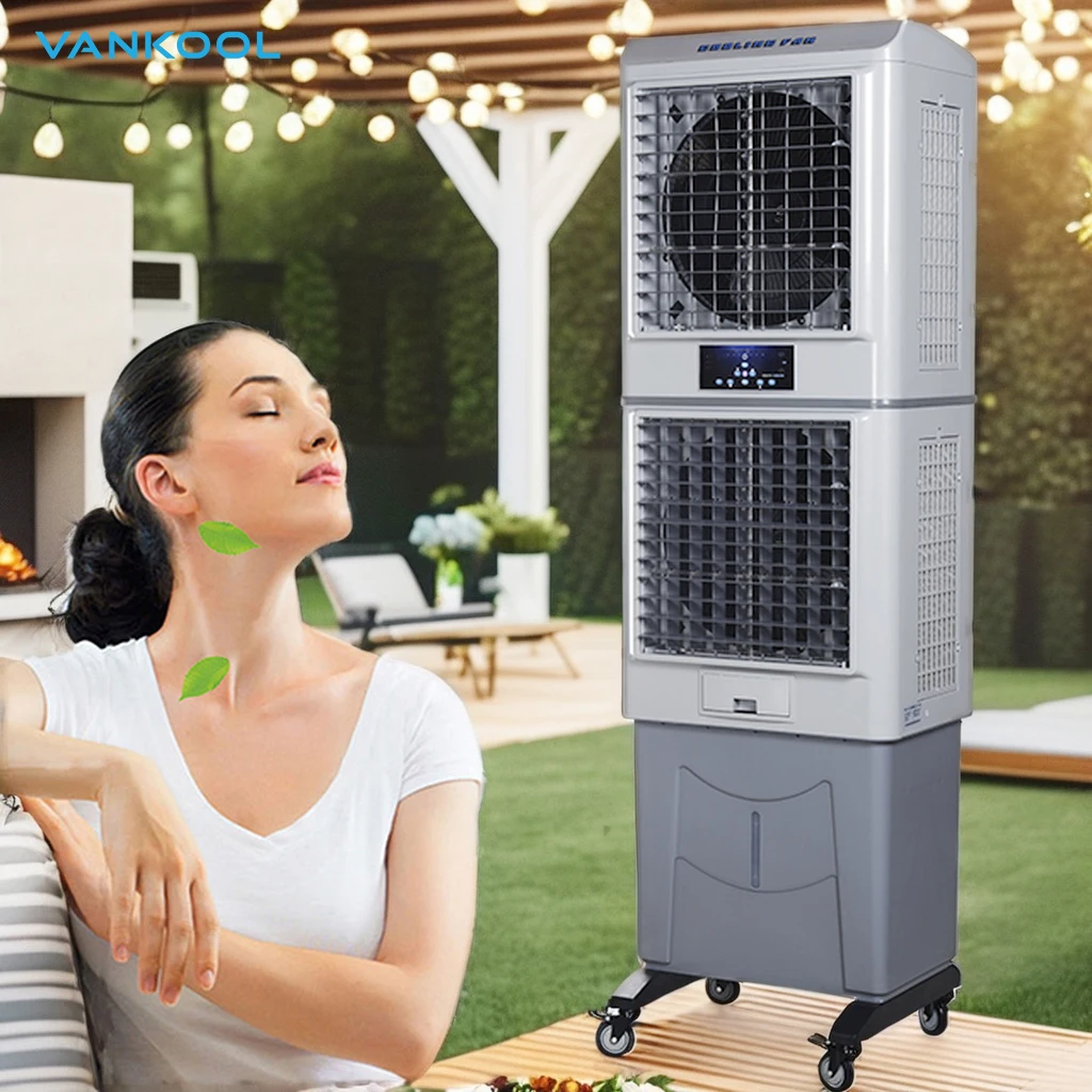 Air Cooling Industrial Coolers Large Floor Standing Evaporative Cooler Electric Plastic CB English Silk Screen Printing Fans 50