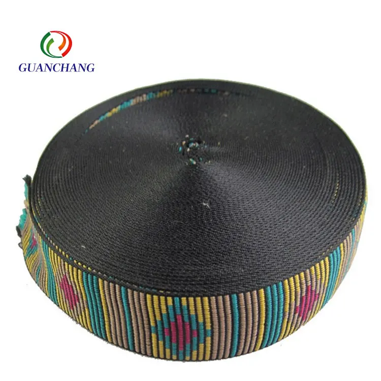 Wholesale Custom Durable Fashion Nylon Jacquard Braidedearringslastic Polyester 25MM Printedchaining Straearringsogo Manufacture