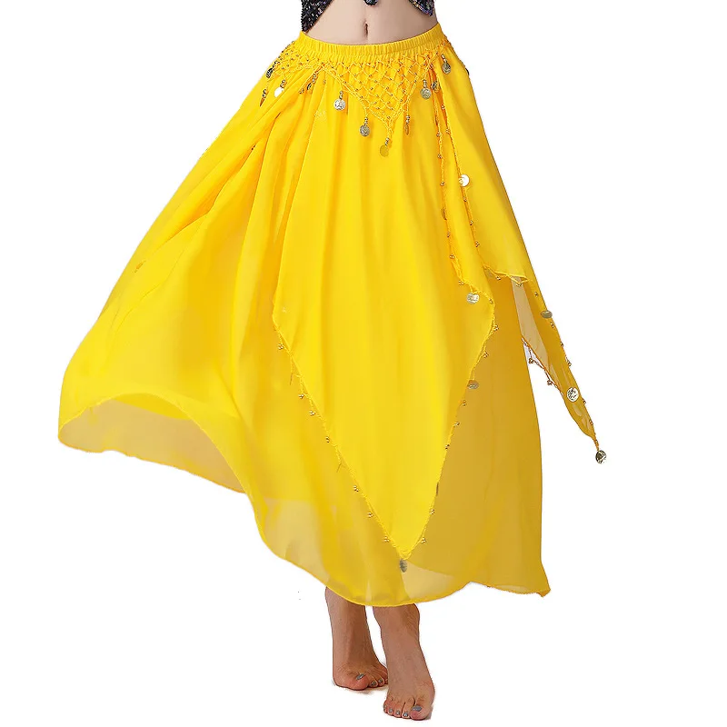 Adult Gypsy Chiffon Belly Dance Skirt Costume Woman Spanish Sexy Dancing Flamenco Oriental Stage Performance Swing Dress Outfits